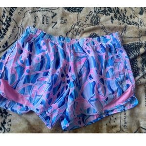 Lilly Pulitzer Size Large Luxletic Ocean Trail Athletic Shorts Anchors